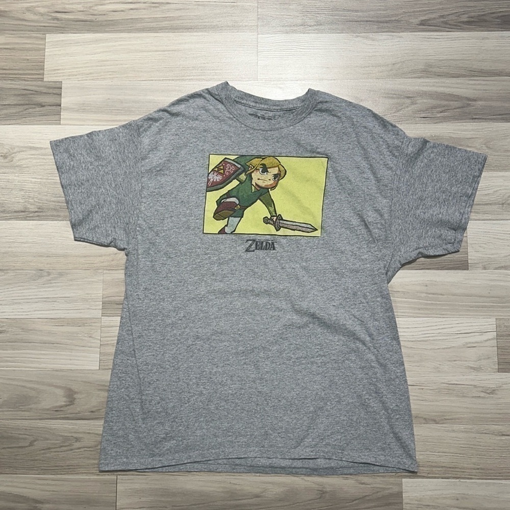 ZELDA Unisex Gray Graphic T-Shirt XL